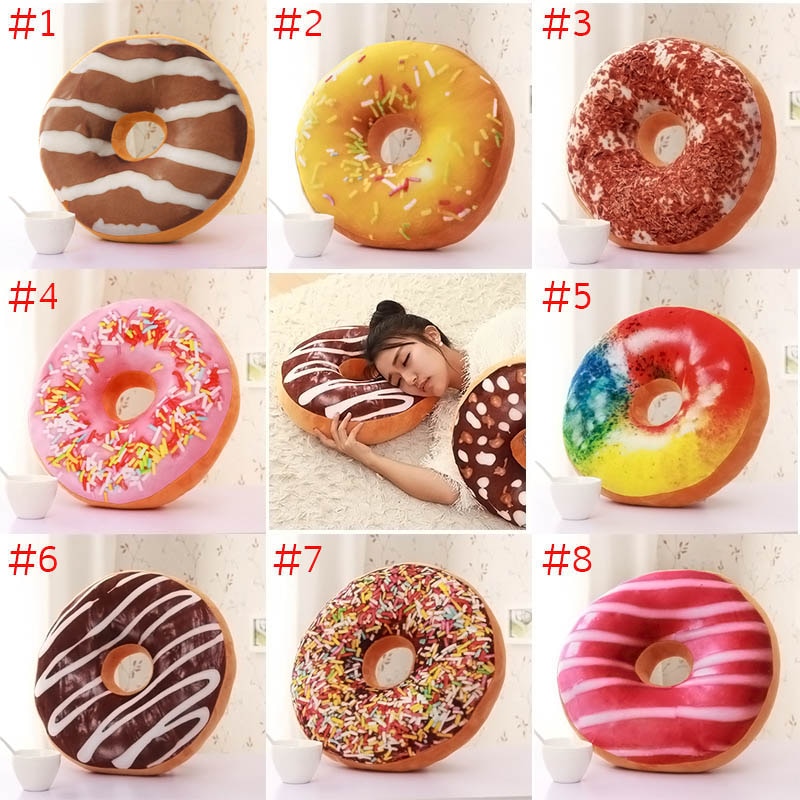 Carino Donuts Cuscino Ciambelle Al Cioccolato Peluche Macaron Cibo Cuscino Nizza Inferiore Cuscino Pisolino Cuscino Ciambella Coussin HG99