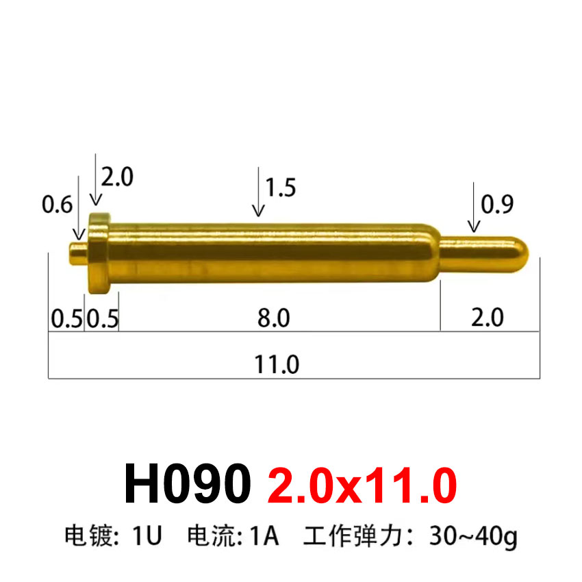 Cltgxdd 1PCS Pogo Pin Connector Pogopin Spring Loaded Contact SMD Needle PCB High Current Charging Conductive Test Probe: Silver