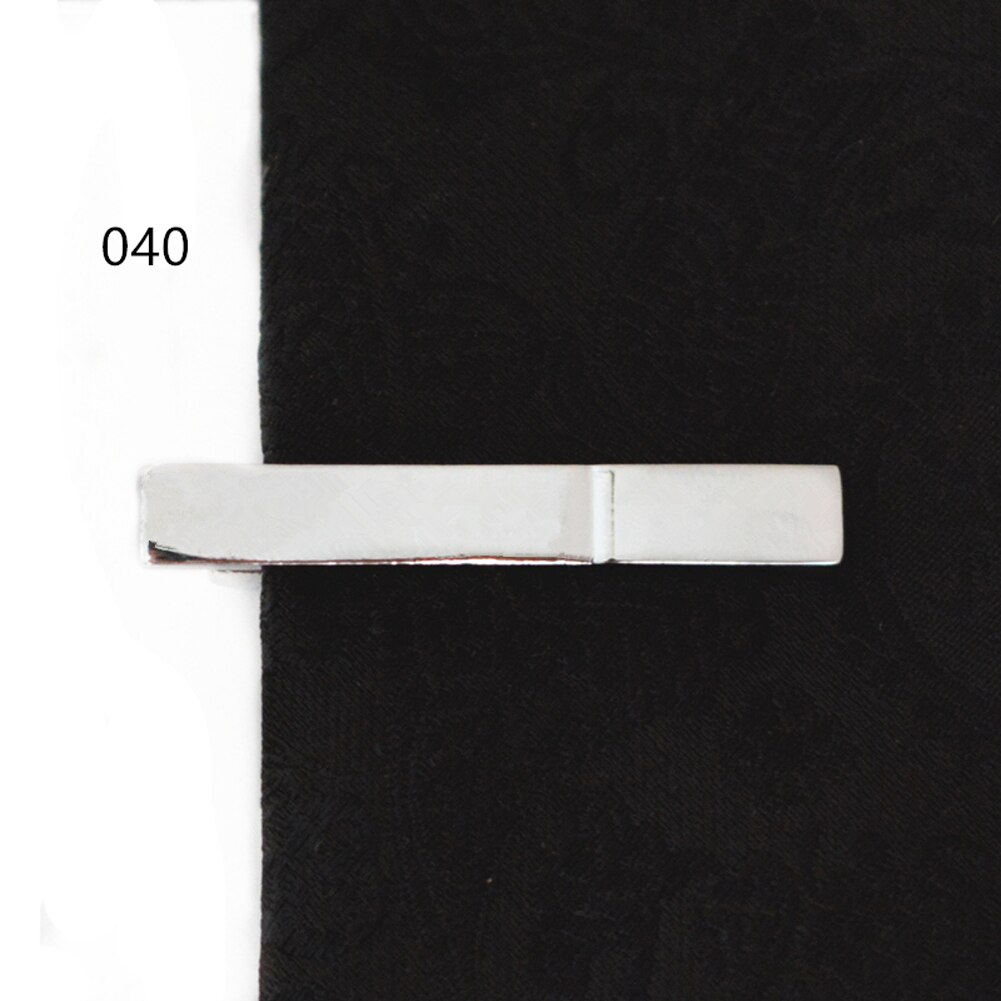 Lange 4 Cm 10 Model Retail Korte Zilveren Mannen Metalen Stropdas Tie Bar Mens Chrome Klem Plain Skinny Tie Clip pins Bars
