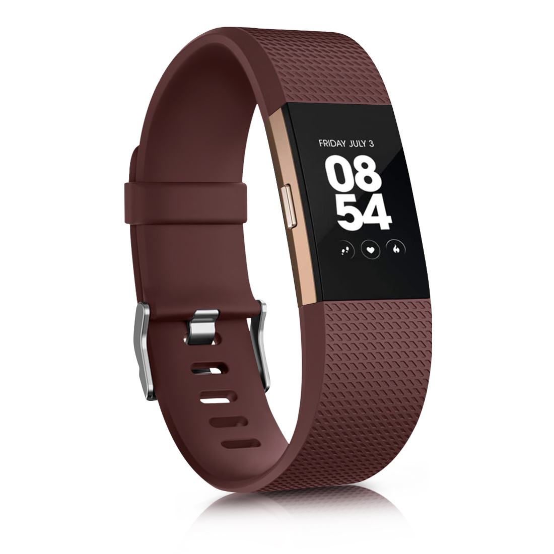 Correa suave de TPU para Fitbit Charge 2, correa de reloj inteligente, pulsera para Fitbit Charge 2, repuesto de pulsera: S / BLACK WHITE