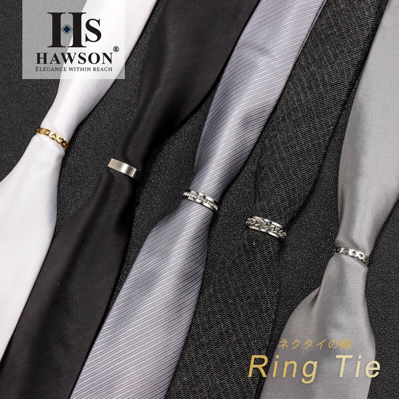 HAWSON Necktie Ring for Men's Tie Accessory