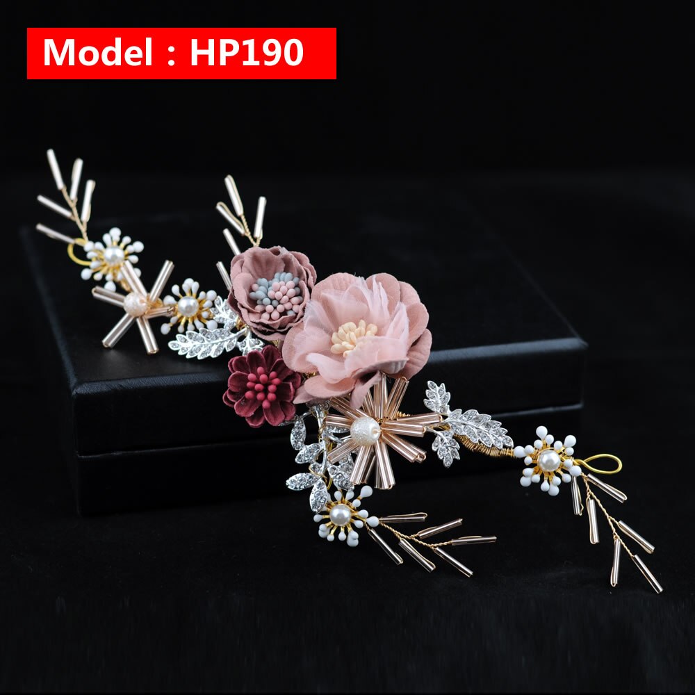 wedding hair accessories bridal hair flower hair piece Bridesmaid hair comb pearl hair clip Silver rhinestones hair jewelry: HP190