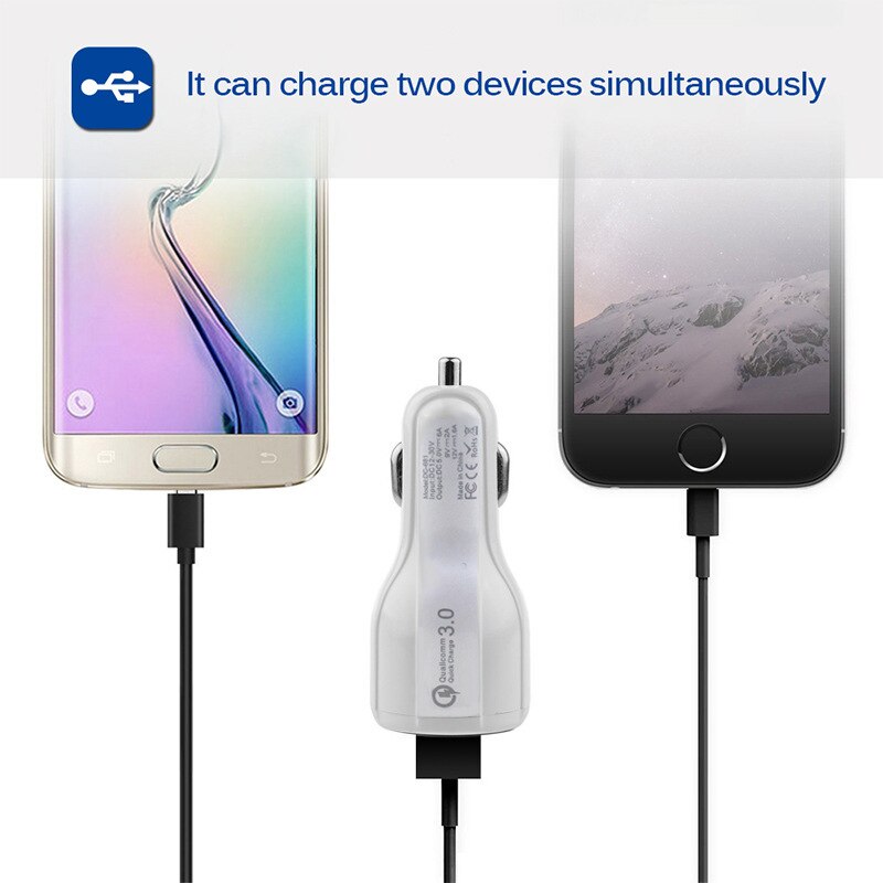 Cargador Usb de carga rápida 3,0 para teléfono móvil, adaptador de carga rápida Qc 3,0, cargador Mini Usb de coche