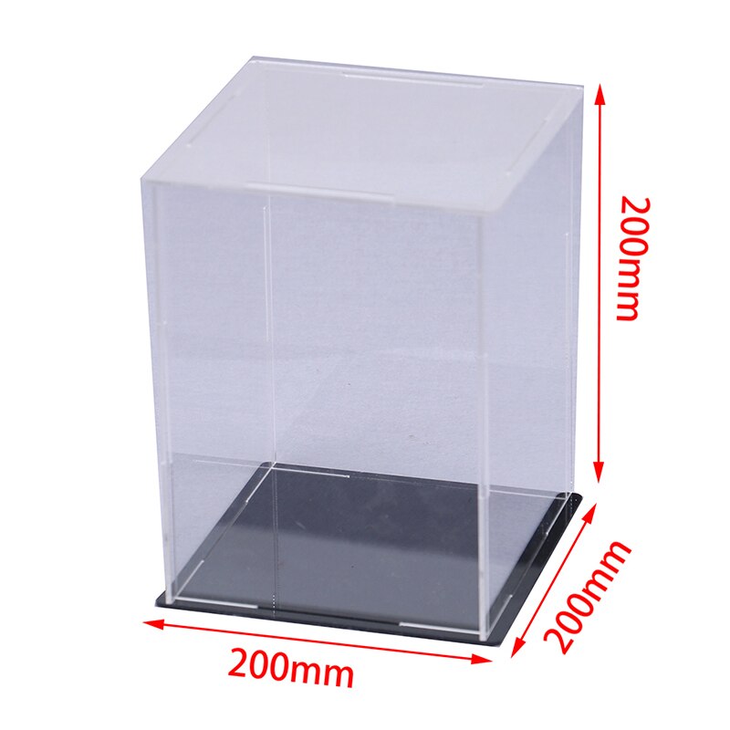 Acrylic Display Case Self-Install Clear Cube Box UV Dustproof For Basketball Action Figures: 200x200x200mm