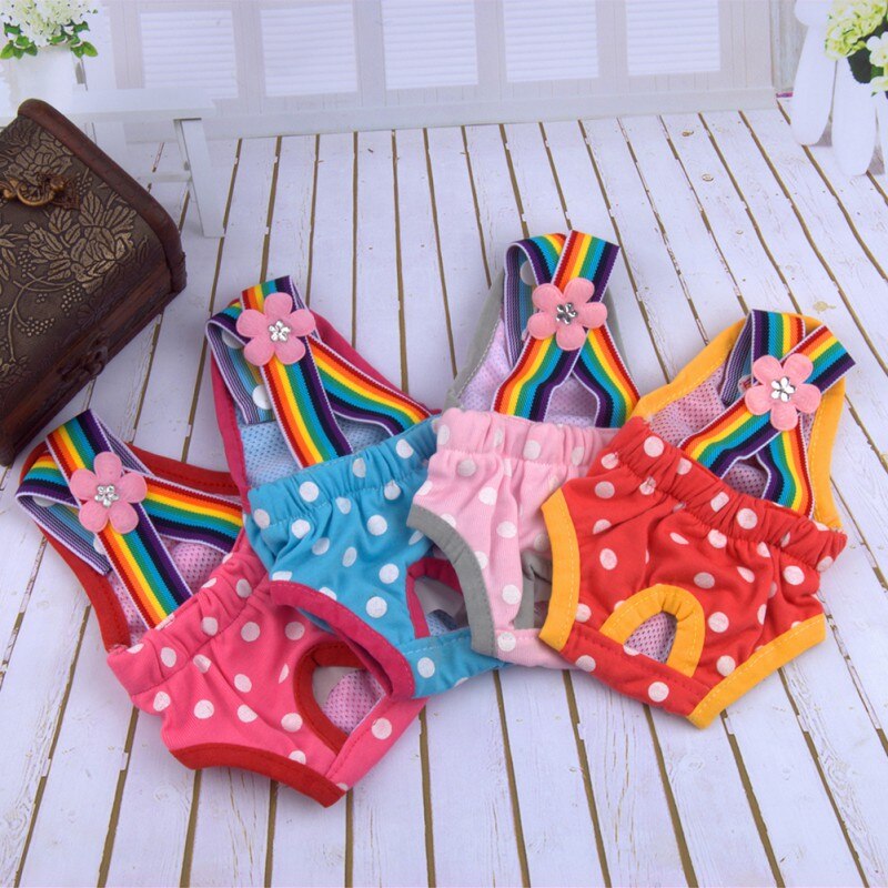 Pet Dog Physiological Pants Adjustable Pets Underwear Dogs Durable Cute Panty Pantys Female Pets Physiological Pants With Straps