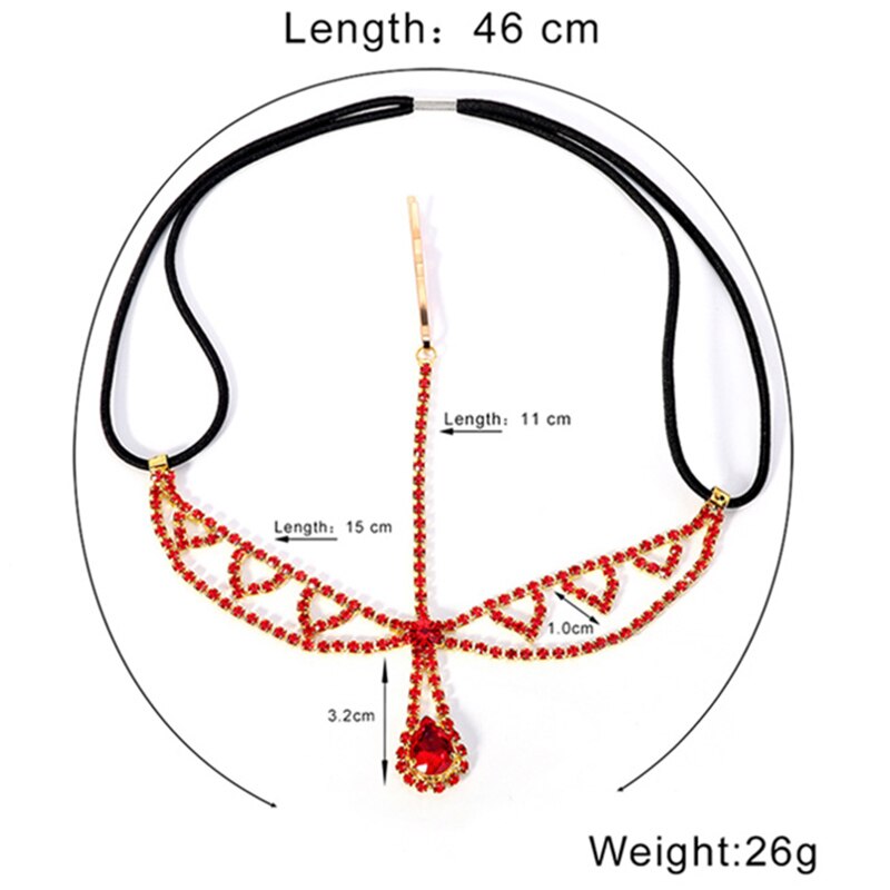 Neueste Kopf Kette Headwear Schmuck Kopfschmuck Haar Zubehör Prom Dekoration Anhänger für Frauen