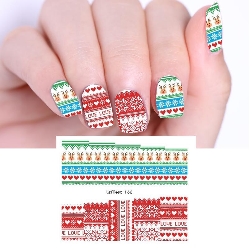 1Pc 3D noël curseur ongle autocollant décalcomanies ange flocon de neige lumineux ongle adhésif feuilles autocollants pour beauté décor: 17