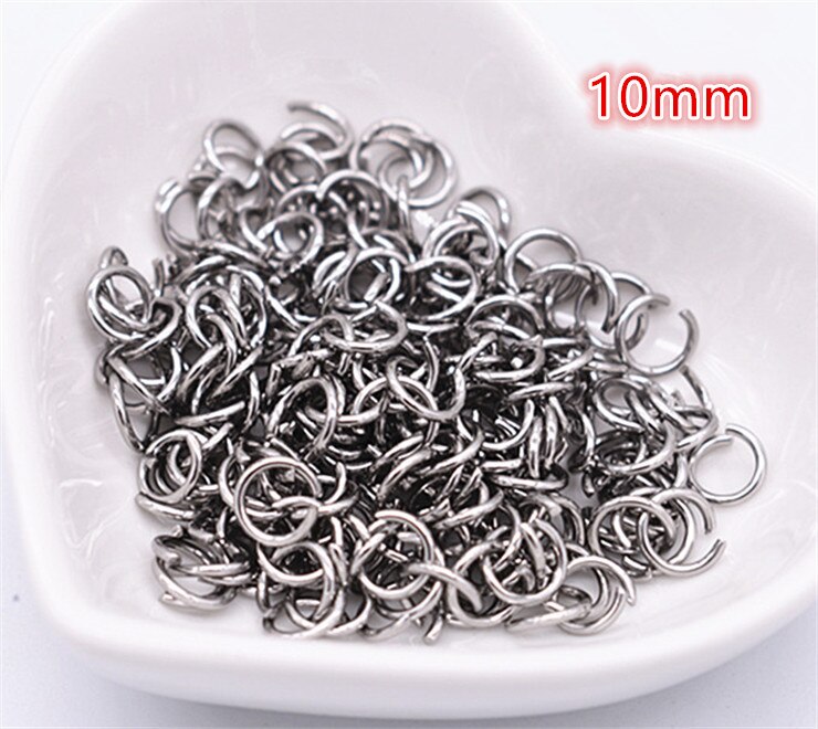 200pcs 3/4/5/6/7/8/10mm Stainless Steel Connection Ring Open Ring For Making Jewelry DIY Handmade Jewelry Accessories: 1.2x10mm
