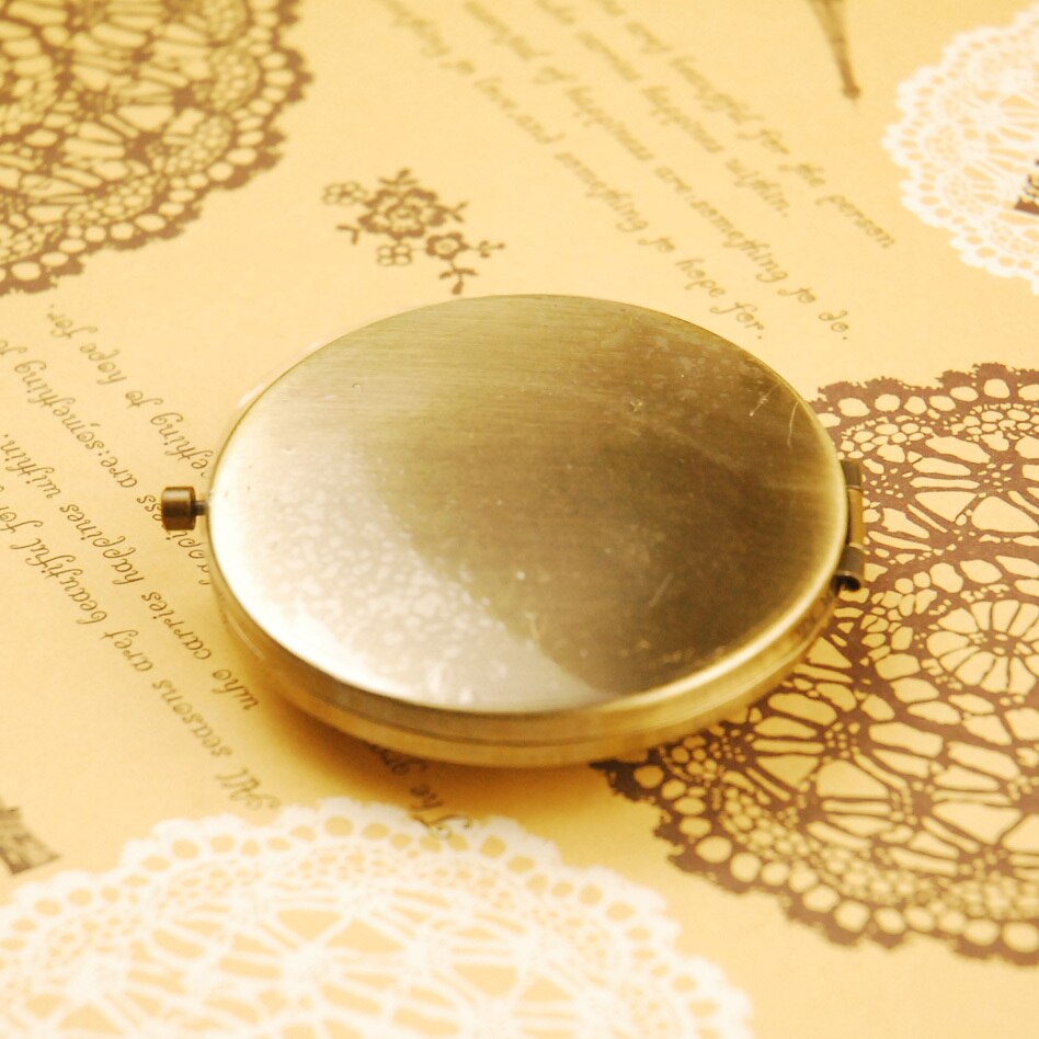 Handmade Delicate ceramics mirror boxes Girl's Senior 2in1 Combo mirror box with 2x magnifying mirror F010001