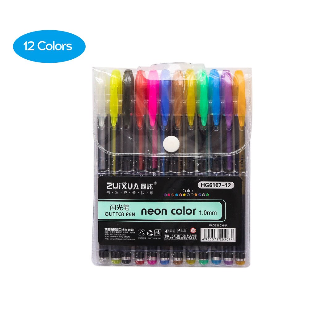 Multi Color Rainbow Highlighter Gel Pen Balpennen Handgrepen Schrijven Kleurrijke Inkt Voor Scrapbooking Tekening Student Schilderen: 12pcs