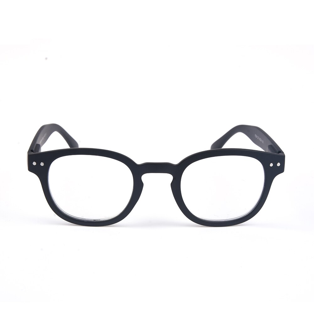 Guanhao klassieke zwarte retro-stijl leesbril met ronde leesbril, heren en dames, unisex, dioptrie presbyopie bril
