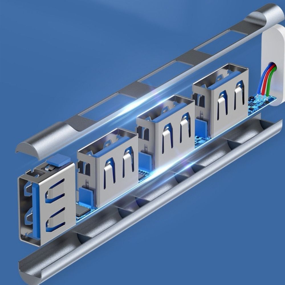 Hub USB 3.0 OTG à 4 ports, séparateur de Type C haute vitesse, adaptateur USB et type-c Stable Multiport pour PC, accessoires informatiques