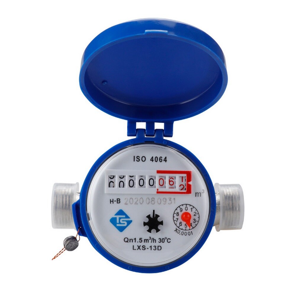 Cold Water Meter Heavy Duty Brass Flow Measure Tap Home Garden Wet Table Mechanical Rotary Pointer Counter Measuring Tools