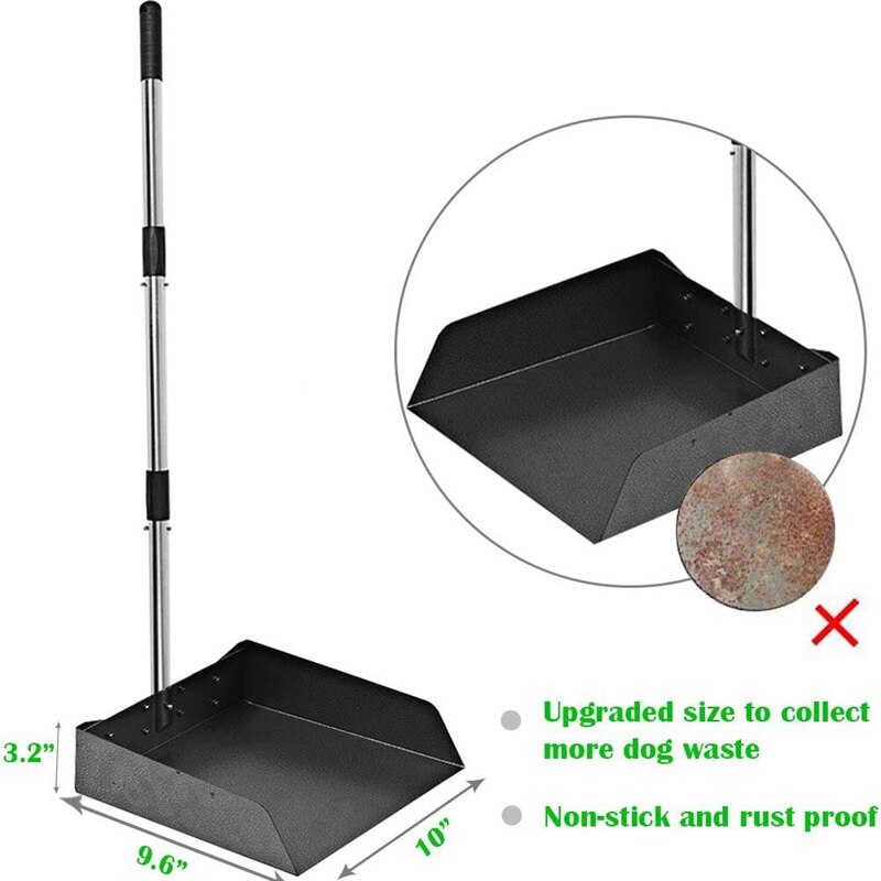 Palette und Schaufel Kit, Einstellbare Lange-Griff Edelstahl Palette und Schaufel Gülle Schaufel, mit Abfall Bin