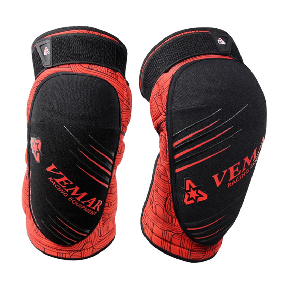 Rodilleras rojas para motocicleta, equipo de protección para las cuatro estaciones, para Motocross