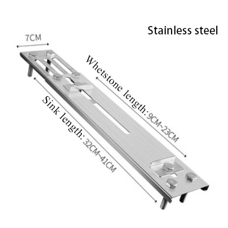 30-45cm Sink Bracket Sharpening Stone Holder Base Adjustable Knife Sharpener Metal Whetstone Grinder Kitchen Wet Chisel Pedestal: Stainless steel B