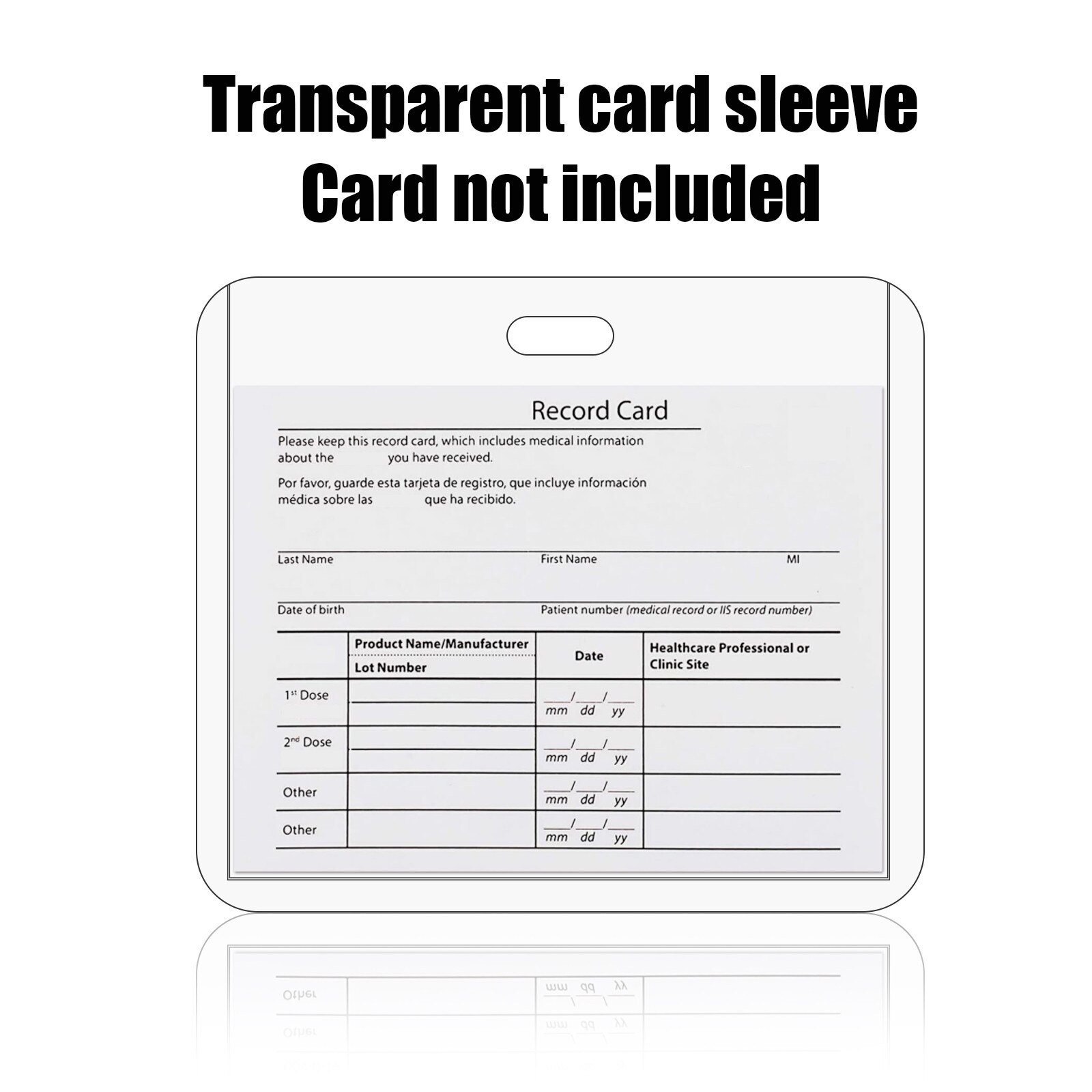 Cdc Karte Schutz Gesundheit Karte Schutzhülle Karte fallen Wasserdicht Pvc Weiche Karte fallen 4x3 zoll Typ Wiederverschließbaren Postleitzahl