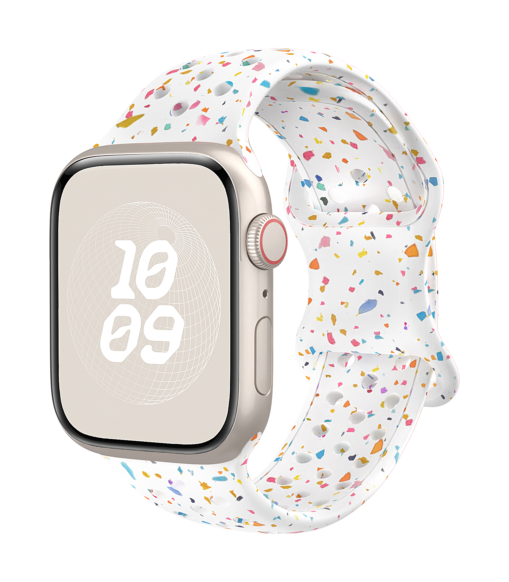 Sportarmband för apple watch band ultra 2 49mm 44mm 45mm 42mm 41mm 40mm silikonarmband för iwatch series 9 8 7 6 se 5 4 correa: Silvervit / 20mm