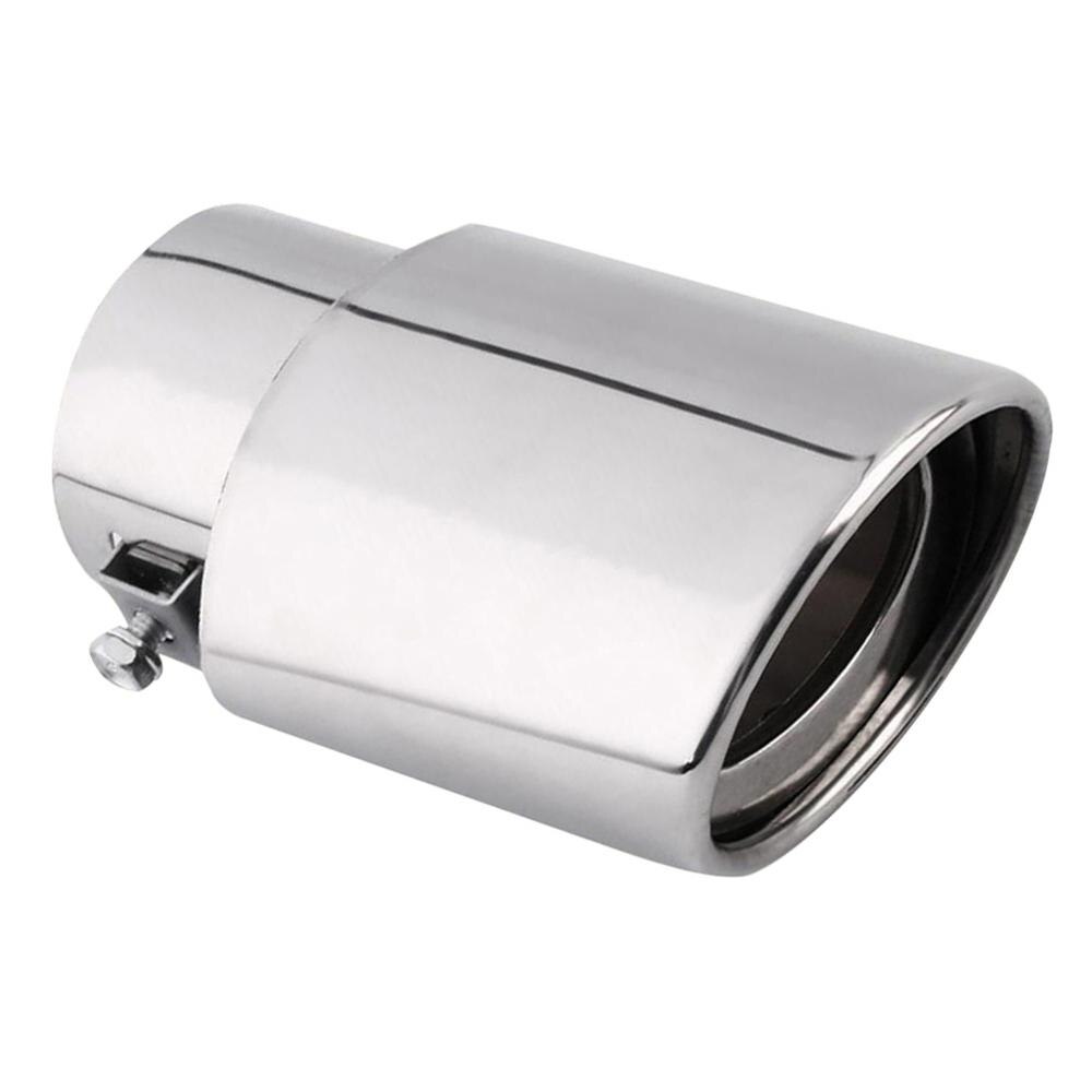 63mm Auto Achter Ronde Uitlaatpijp Staart Uitlaat Tip voor 1.5-2.2 Uitlaat Volume Staart Keel Rvs auto Uitlaat Tip