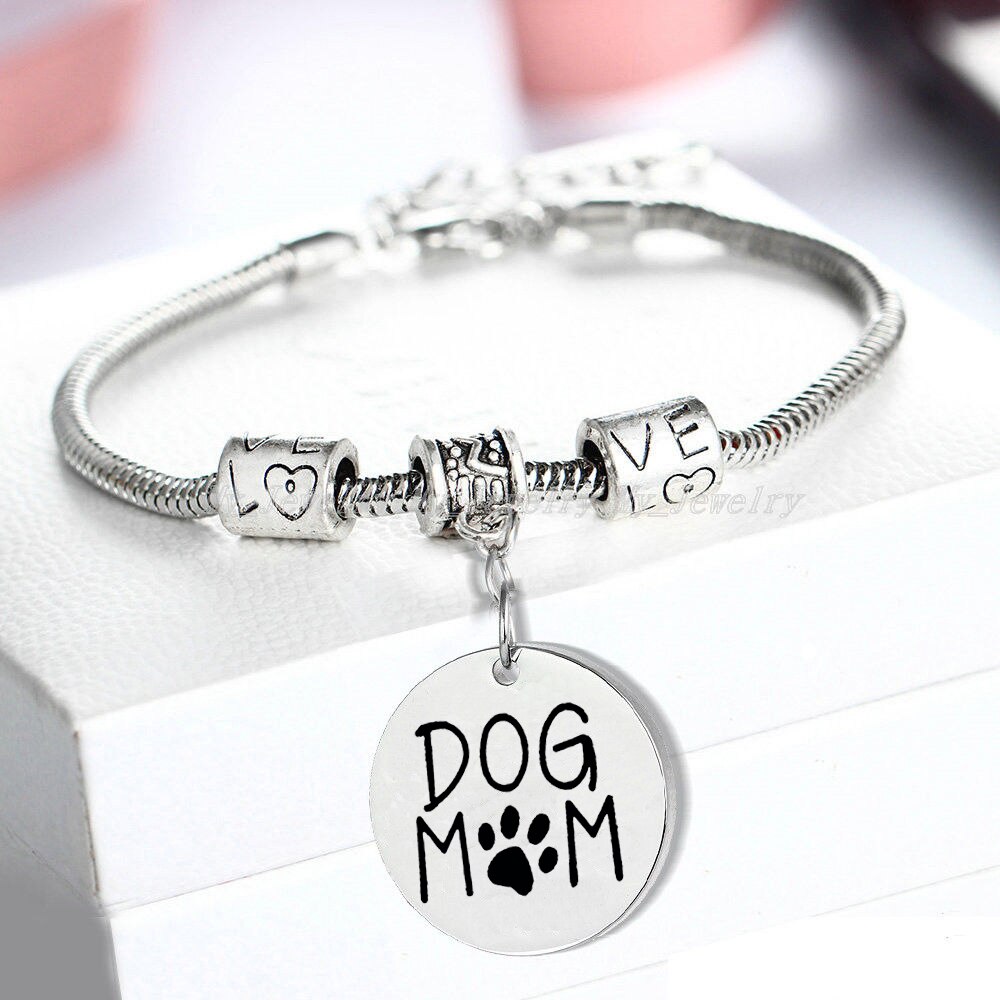 Mother Daughter Son Grandmother Heart Paw Lover Heart Bracelet Family Friends Love Charm Birthday Women Men Party Xmas BFF