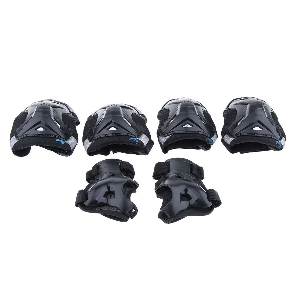 Kids Skate Scooter Cycling Protective Gear Knee Elbow Hand Pads Set: Black