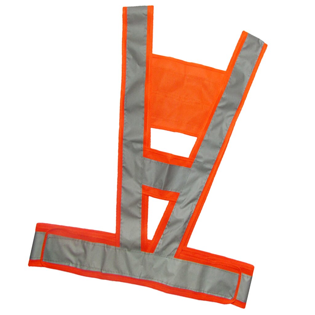 Chaleco de seguridad en forma de V, reflectante para tráfico, correr, acampar, al aire libre, etc.