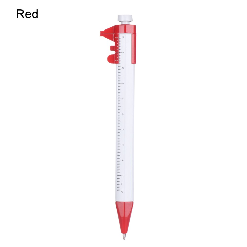 1 PC Multifunction 0.5mm Ballpoint Pen Vernier Caliber Roller Pen Measuring Tool Scale Ruler Pen Writing Instrument Stationery: blue ink1