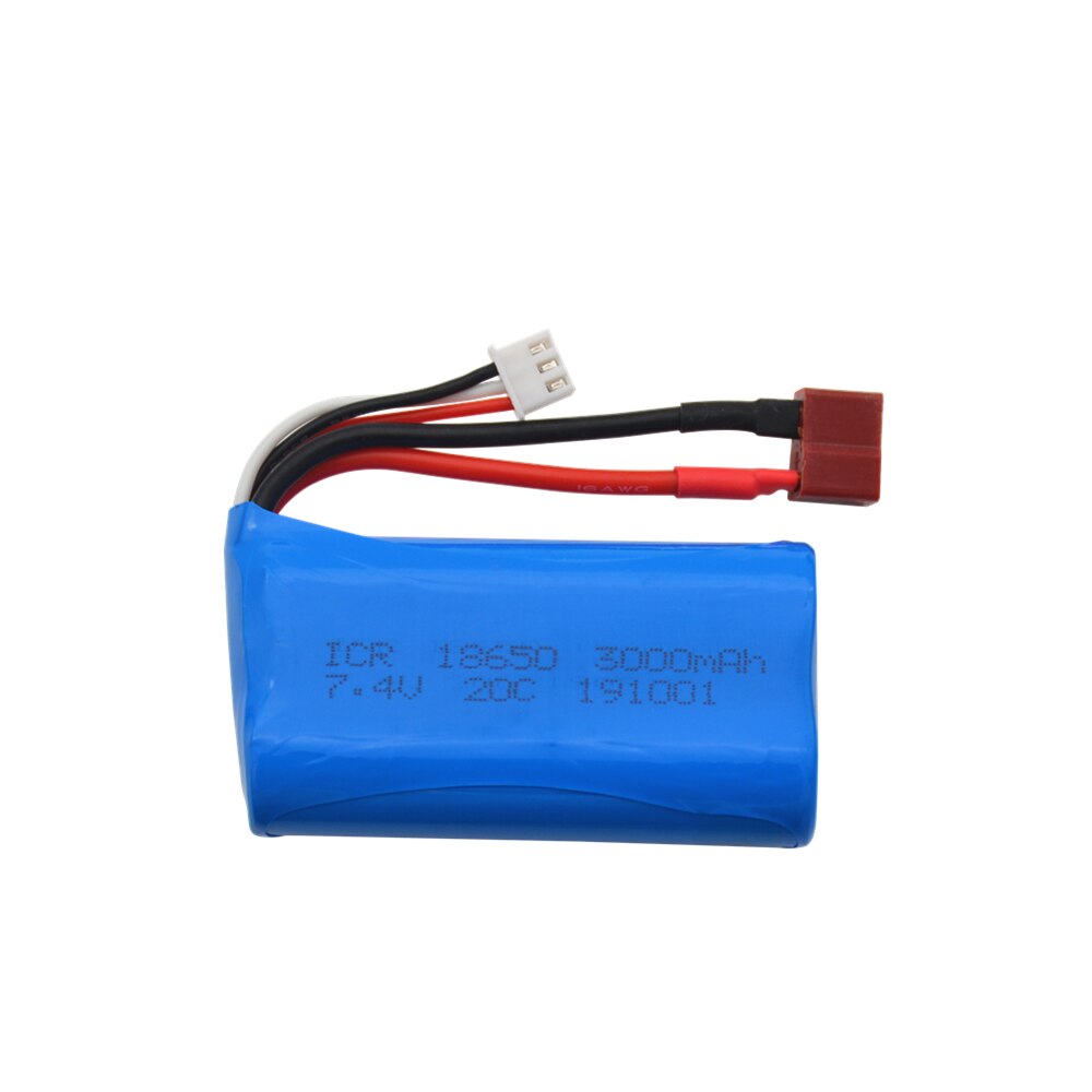 7.4 v 3000 2200mah のリポバッテリー 18650 Q46 ため wltoys 10428 /12428/12423 rc カースペアパーツ充電器 7.4 12v 2 4s おもちゃ部品: 1PCS