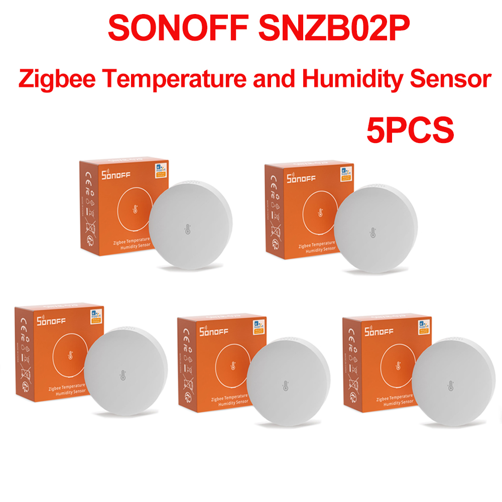 SONOFF SNZB-02P Czujnik temperatury i wilgotności Zigbee Wysoka dokładność i szybkie odświeżanie Kompatybilny z Zigbee 3.0 Komfortowy alarm eWelink