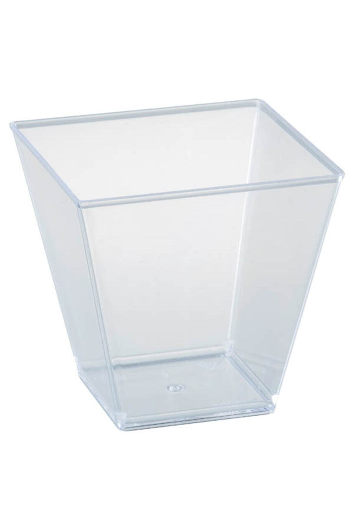 50 Stck Mini Glimmer Kunststoff Portion Container kubisch Schüssel Geschirr Utensilien für küche schalen Platten Zucker schüssel für lebensmittel Platten
