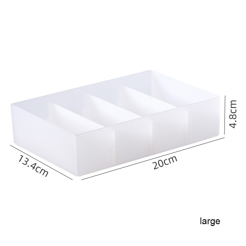 Divide Drawer Organizers Home Office Desk Desktop Accessories Stationery Organizer for Cosmetics Compartment Drawers Storage Box: WHITE