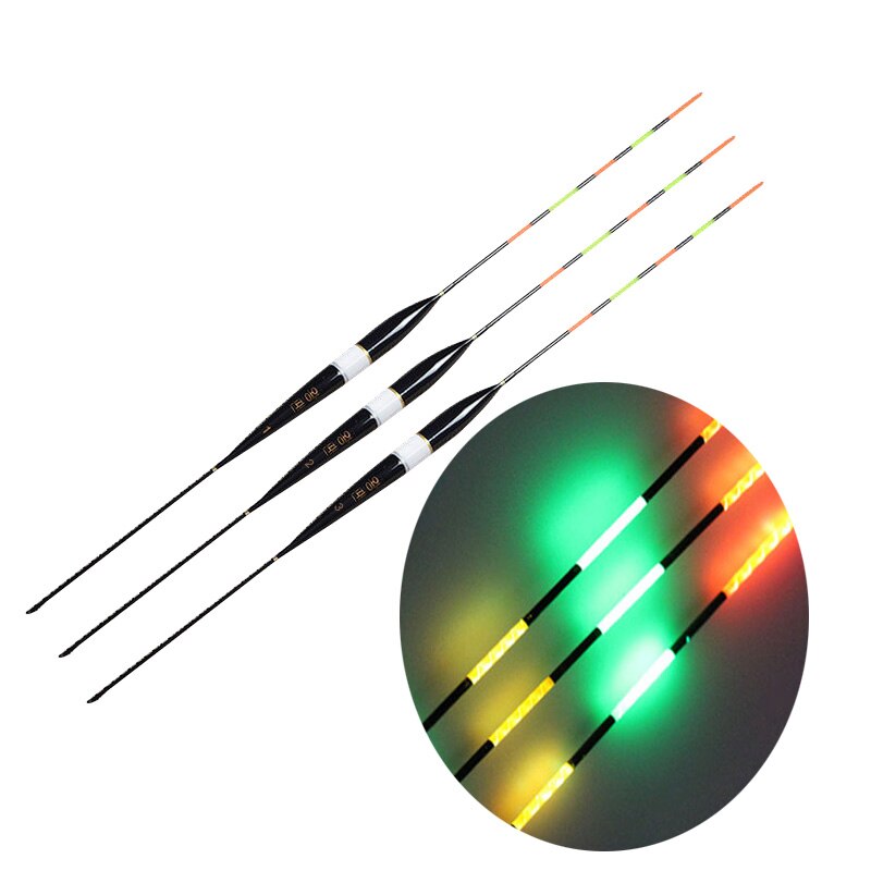 3pcs/lot Led Electronic Fishing Float Balsa Wood Night Vision Electric Float Fishing Tackle Luminous Float Without Battery: Default Title