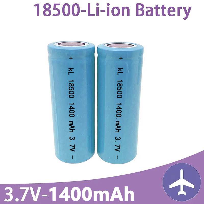 Bateria 18500 3.7V 1400mAh Recarregável de Íon de Lítio, Célula de Lítio 18500 para Substituição de Fonte de Alimentação de Equipamentos Eletrônicos