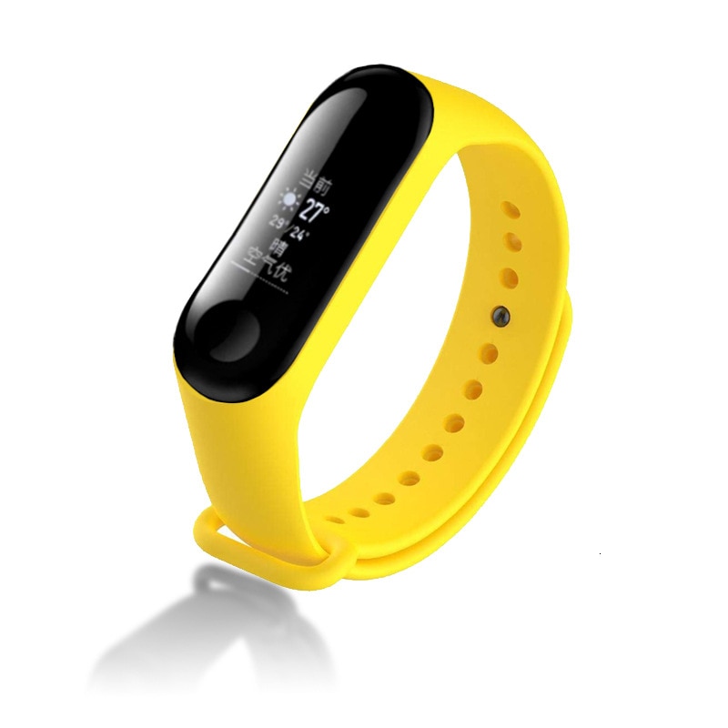 Smart strap for the Xiaomi mi band 4 replacement wrist strap, for the Xiaomi mi band 3 multicolor replacement bracelet strap: Yellow