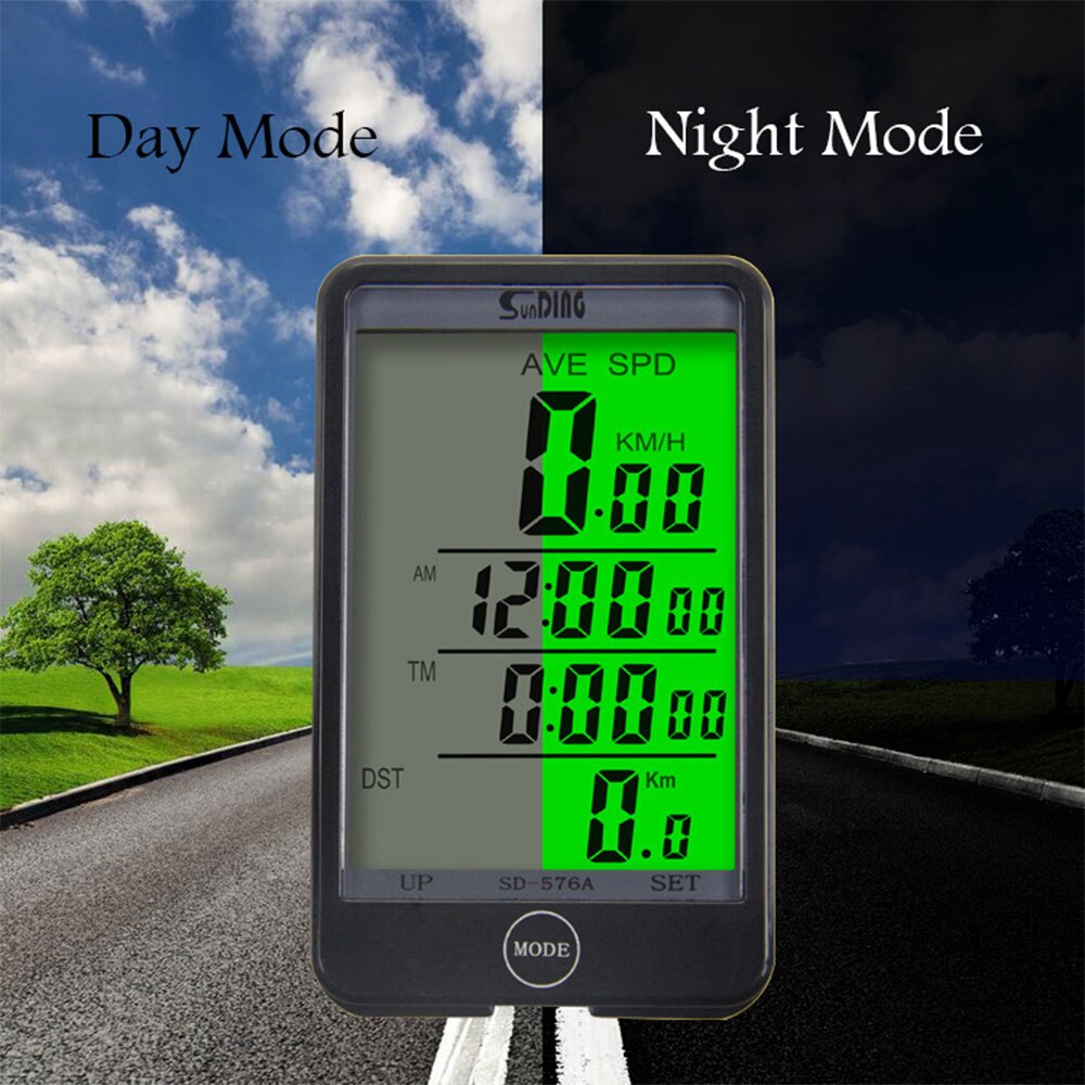 Bicycle Speedometer Digital Bike Computer Smart Back Light Multifunction Waterproof Big Display Sports Wireless