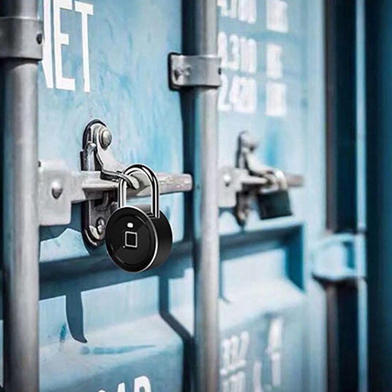 Adgangskodelås fingeraftryk hængelås bluetooth lås smart hængelås hjem tyverisikring tyverisikring lille dørlås