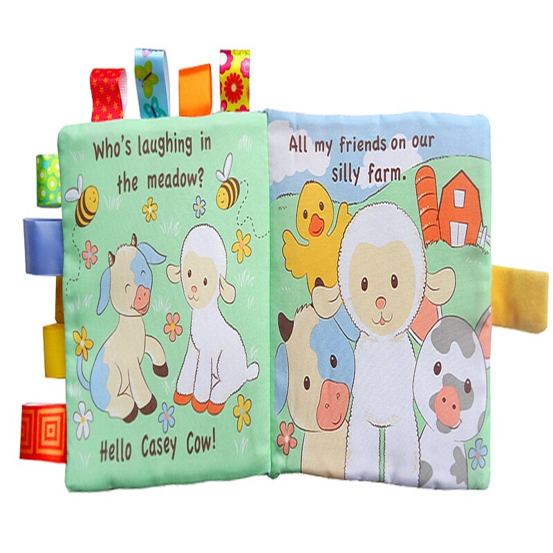 Zabawki dla niemowląt ściereczka robić książki grzechotki zwierzęca ścierka haftowana książka noworodek mobilny wczesny rozwój zabawki książki aktywności prezenty
