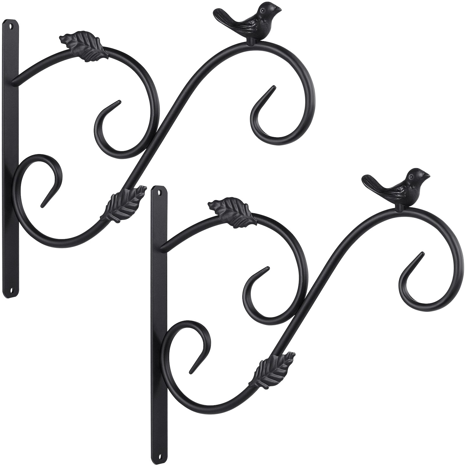 HOMEMAXS 2 Pack Bird Feeder Plants Hanging Brackets Wall Mount Hangers Hanging Hooks: Default Title