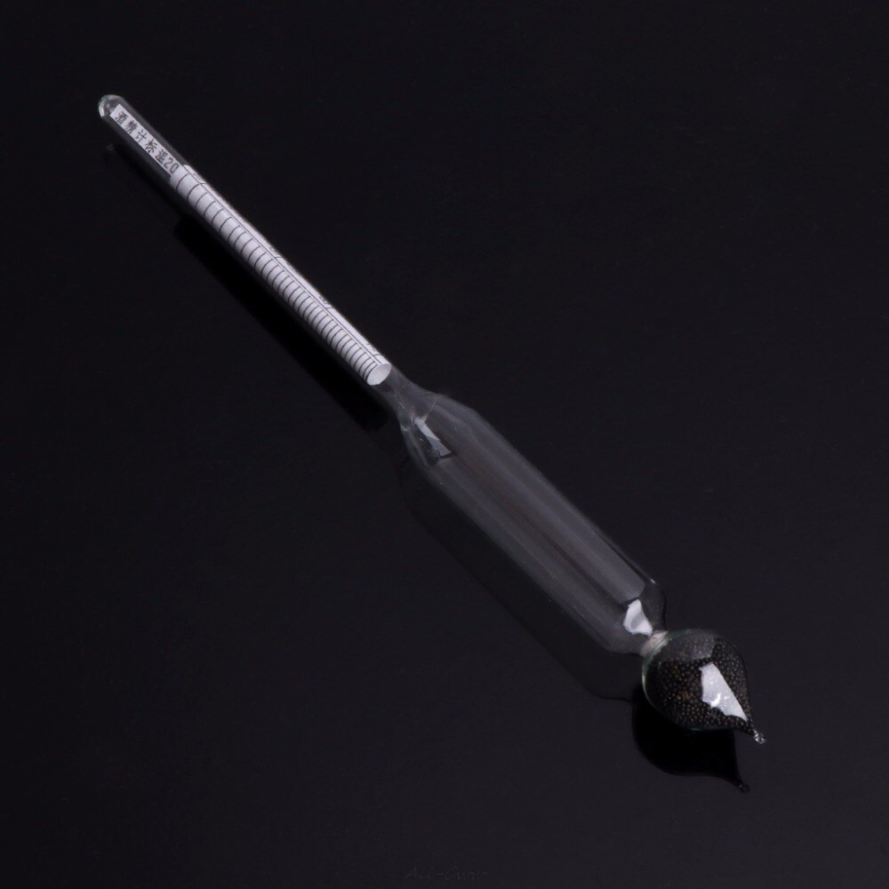 3 Pcs 0-100% Hydrometer Alcoholmeter Tester Set Alcohol Concentration Meter + Thermometer