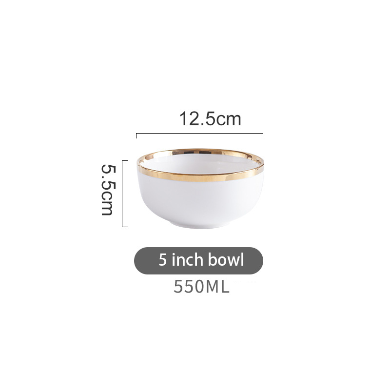 Dinnerware Set Porcelain Plates for Food Dinner Set Dishes Salad Soup Bowl Ceramic Plates and Bowls Set Tableware Set Spoon: L