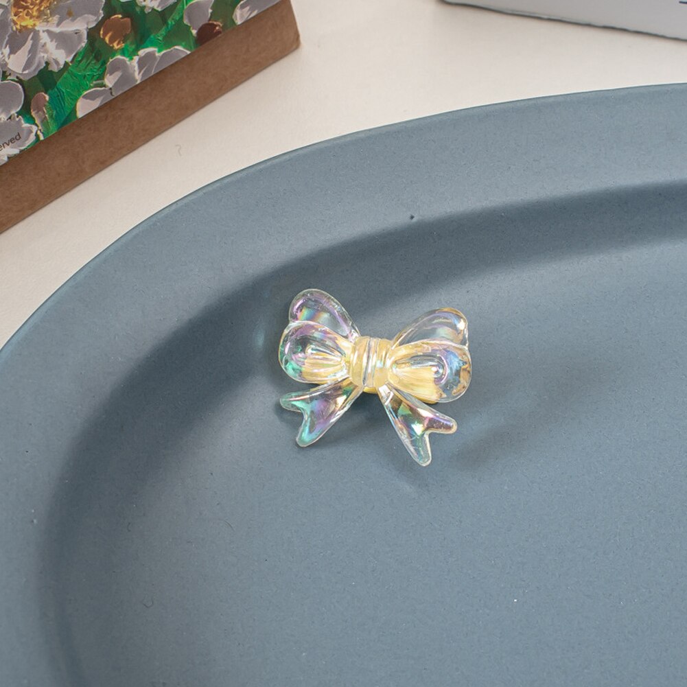 Pinzas pequeñas transparentes para el pelo para niña, accesorios para el cabello, minigarra transparente para el pelo para niña, 3CM, 1 Uds.: Yellow