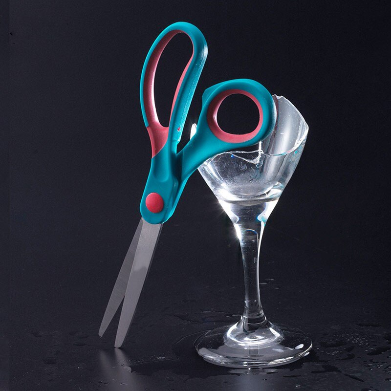 Stainless Steel Stationery Scissors w/Rubber Handle School and office Scissors Photo Paper-cutting Fabric Tailor