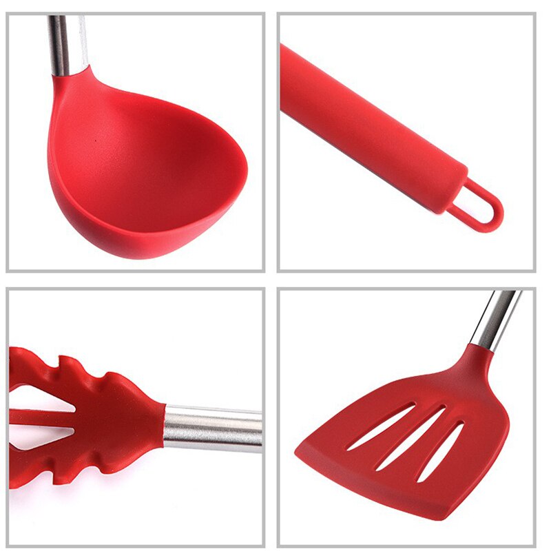 1Pcs Silicone Kitchen Utensils Heat Resistant Non-Stick Cooking Tools