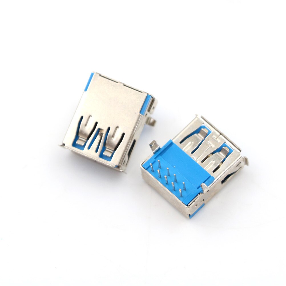 Praktische 5 Stuks USB 3.0 Type A Vrouwelijke Haakse 9Pin DIP Socket PCB Solder Connector