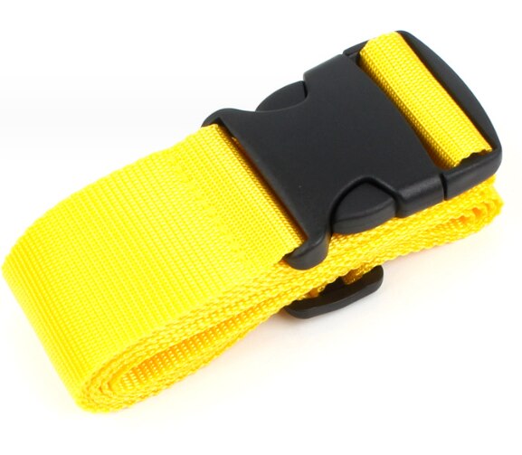 Recht gevormde bagageriemen voor koffer, polyester bagageriem met verstelbare ontgrendelingsgesp Reisaccessoire: YELLOW