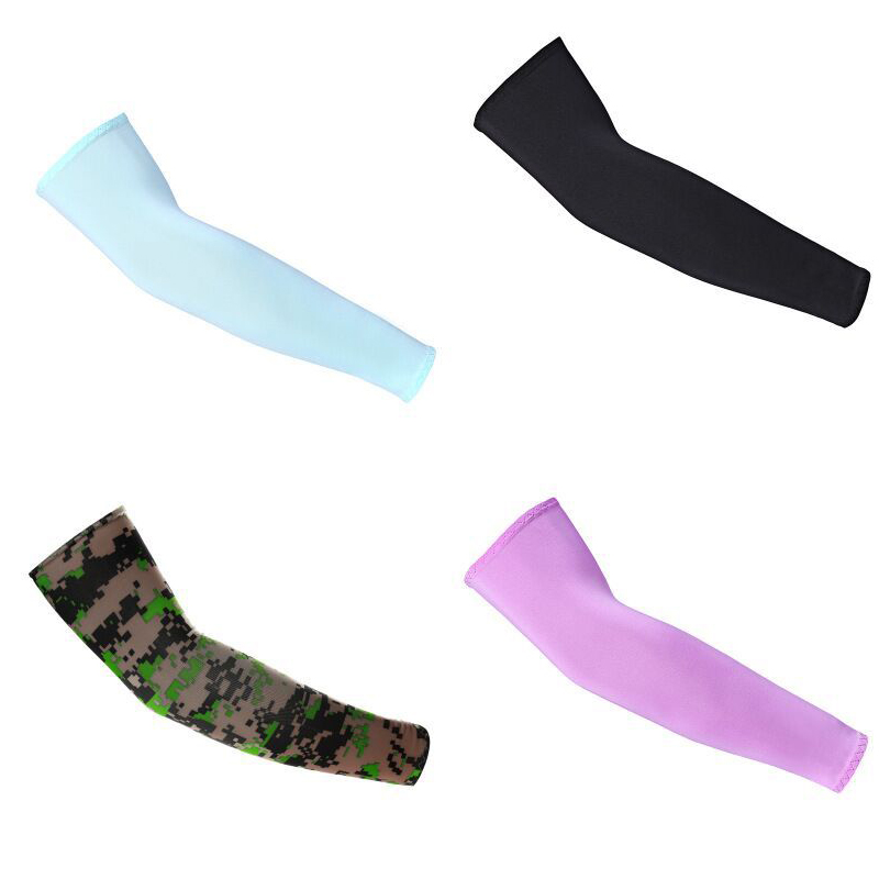 Unisex Cooling Arm Sleeves Elastische Arm Warmers Zonbescherming Hand Sleeve Cover voor Sporting Running Fietsen 3PCS(Zwart L