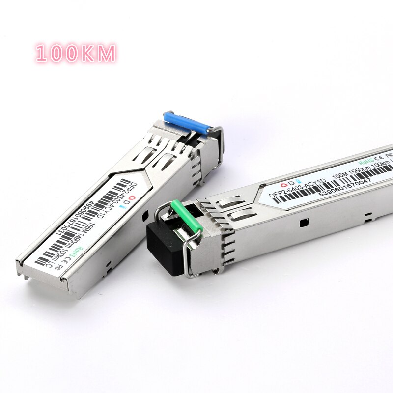 LC SFP Fiber Optik modul 1,25G LC 10/20/60/80/ 100KM 1310/1490/1550nm Single Fiber SFP Optische kompatibel mit Mikrotik Cisco