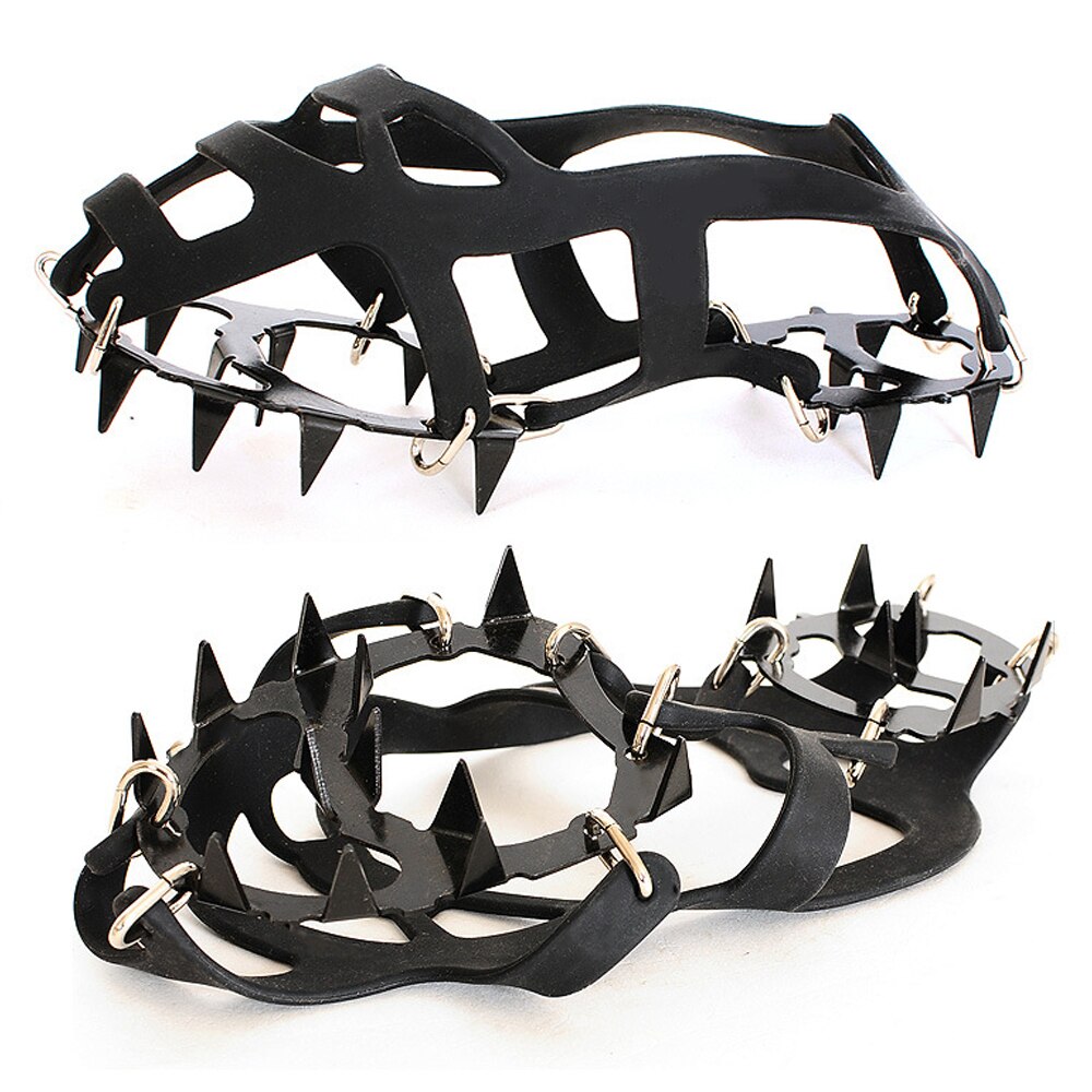 12 Teeth Anti-Skid Crampons Manganese Steel Climbing Gear Snow Ice Climbing Shoe Grippers Crampon Traction Device Mountaineering: 18 teeth M
