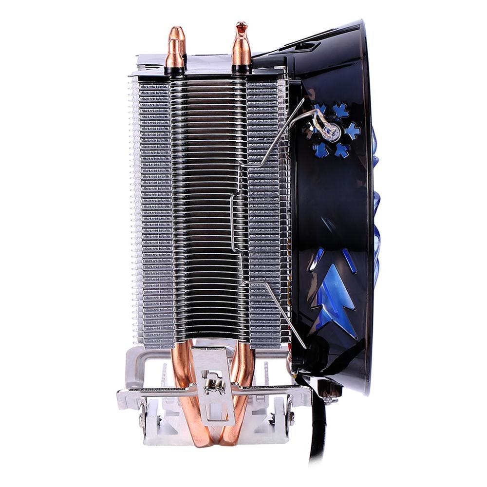 Rode en blauwe cpu-koeler, dubbele heatpipe van koper, cpu-radiator van messing, cpu-torenventilator voor amd voor intel 775/1155/1156/1151/1150/13