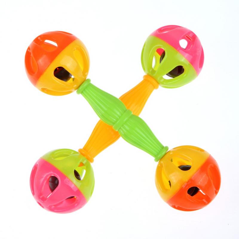 Baby Rattles Toy Intelligence Grasping Gums Plastic Hand Bell Rattle Funny Educational Mobiles Toys Early Development Toy TXTB1